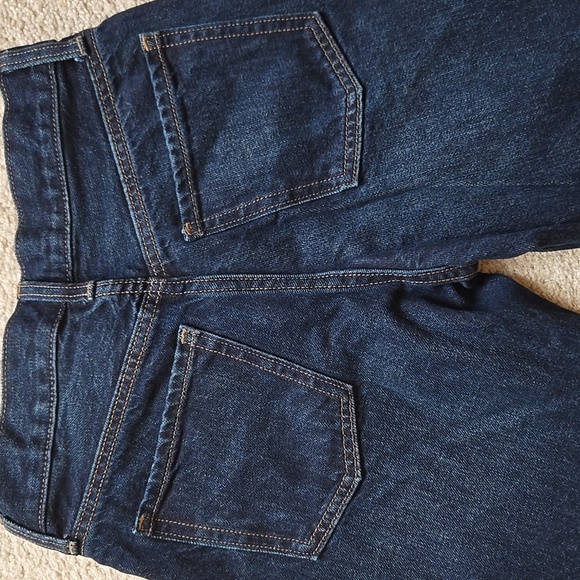 Old Navy High-Rise Slouchy Straight Cropped Dark Wash Jeans Size 00 - Picture 12 of 15